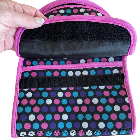CURVES INSULATED LUNCH BAG Pink Gray Purple Black Turquoise Collapsible - Picture 8 of 14